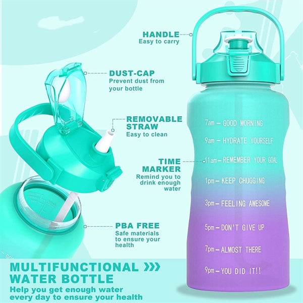 Half Gallon/64oz Motivational Bottle with Time Marker