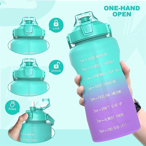 Half Gallon/64oz Motivational Bottle with Time Marker