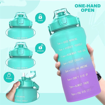 Half Gallon/64oz Motivational Bottle with Time Marker