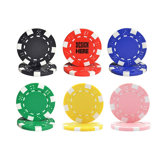 11.5 gram ABS Dice Striped Poker Chips