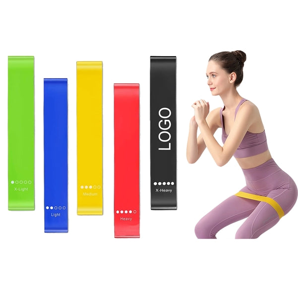 MOQ 100 Latex Fitness elastic band 5 colors