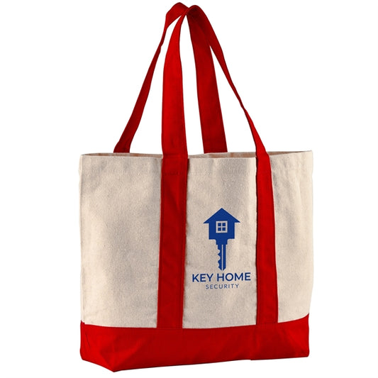 10 oz. Cotton Canvas Striped Tote