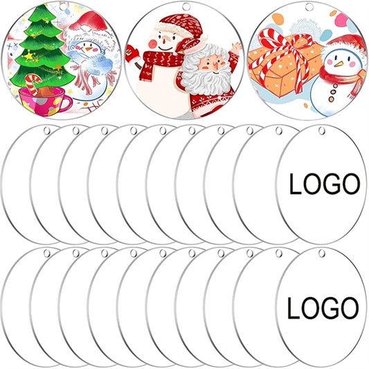 Custom Shape Round Clear Blank Acrylic Keychain