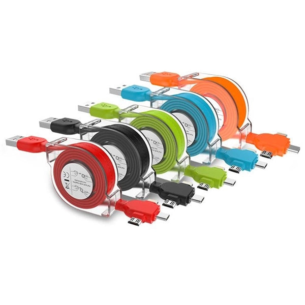 3 in 1 Charging with Mini Type C Micro USB Lightning Port