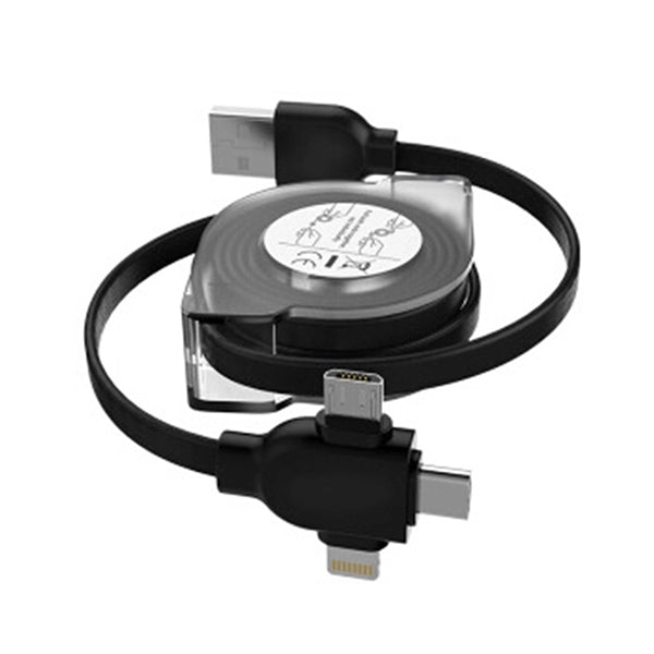 3 in 1 Charging with Mini Type C Micro USB Lightning Port