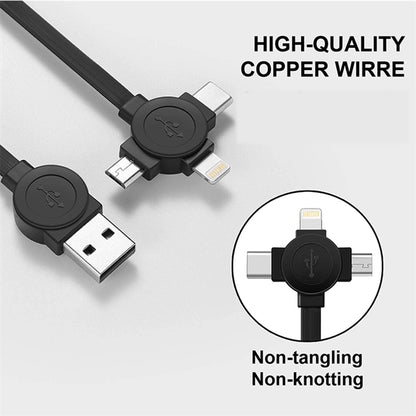 3 in 1 Charging with Mini Type C Micro USB Lightning Port