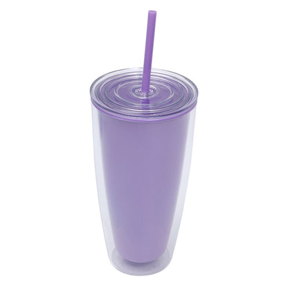 24oz Acrylic Colorful Simple Modern Tumbler With Straw
