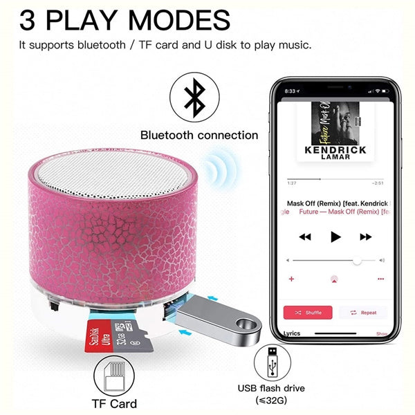 LED Lights Bluetooth Speaker