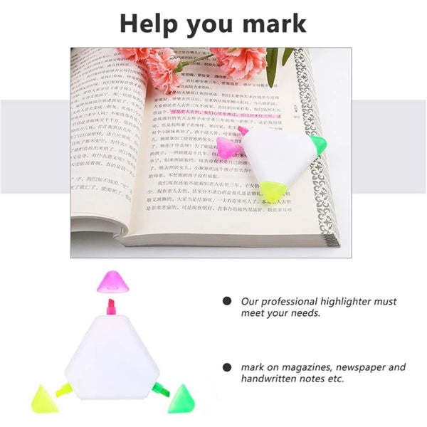 3-in-1 Fluorescent Triangle Highlighter