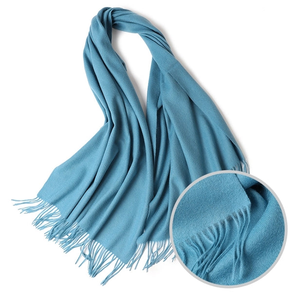 Solid Color Wool Warm Thick Scarf Shawl Large Size