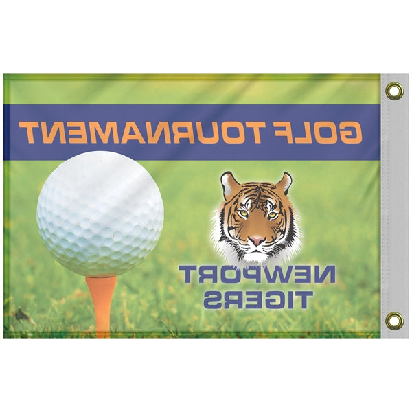 14" x 20" Single Rev Golf Flag with Heading & Grommets - HQ