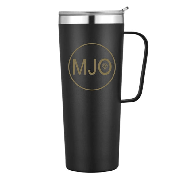 28 oz. Travel Stainless Insulated w/ Lid & Handle, Keeps Hot