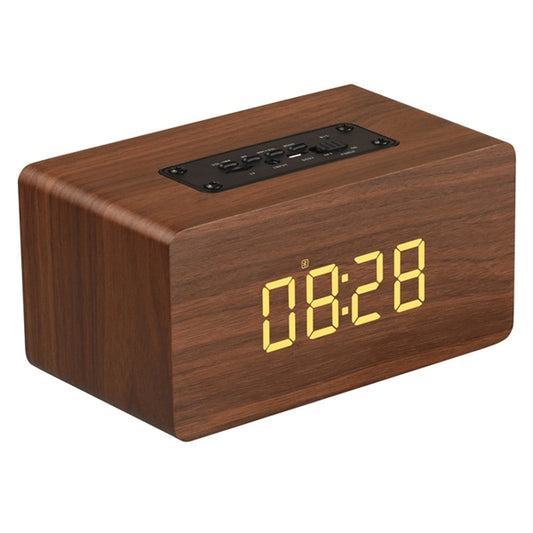 LED Wooden Speaker Alarm Clock