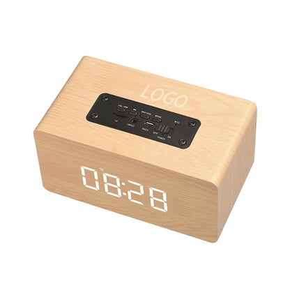 LED Wooden Speaker Alarm Clock