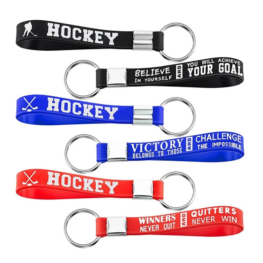 8''x1/2'' Silicone Keychain Hotel Flight Tag