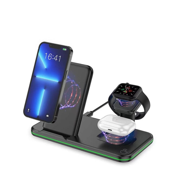 Foldable Wireless Charging Station With Adapter