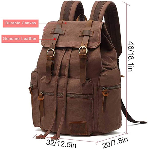 High Capacity Canvas Vintage Backpack