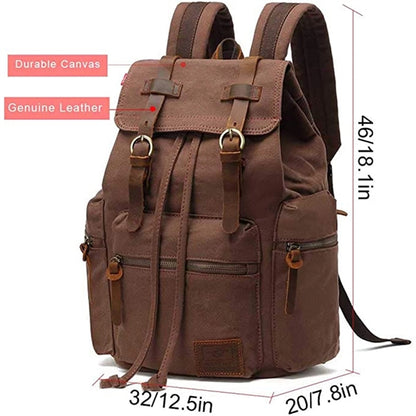 High Capacity Canvas Vintage Backpack