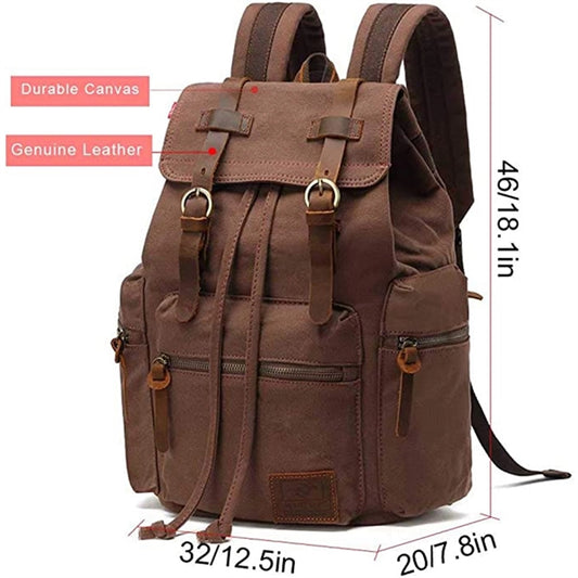 High Capacity Canvas Vintage Backpack