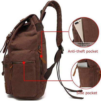 High Capacity Canvas Vintage Backpack