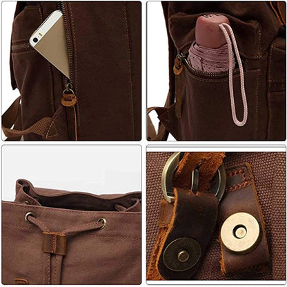High Capacity Canvas Vintage Backpack
