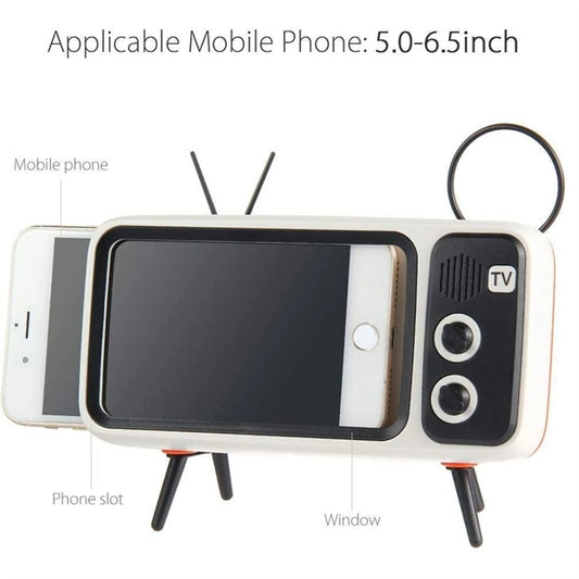 Wireless Bluetooth Speakers Retro Tv Style Stand Holder