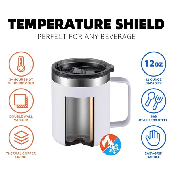 12Oz Stainless Steel Mug With Handle