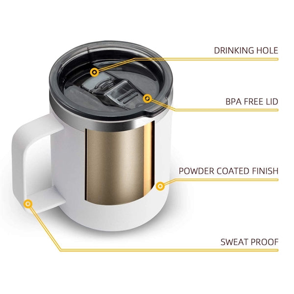 12Oz Stainless Steel Mug With Handle