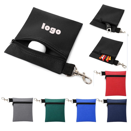 Zipper Golf Tee/Ball Pouch Bag