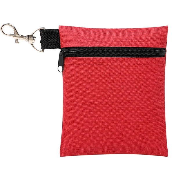 Zipper Golf Tee/Ball Pouch Bag