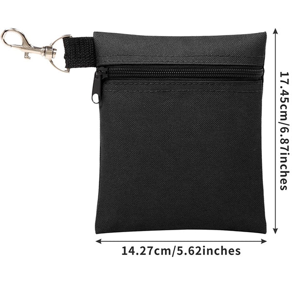 Zipper Golf Tee/Ball Pouch Bag