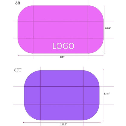 8 Ft Table Cover Non-fitted Full Digital Print