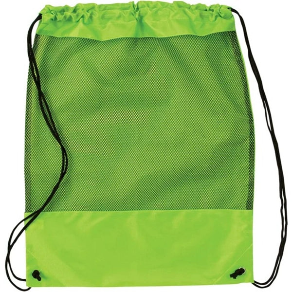 Drawstring Backpack Mesh Nylon Bag
