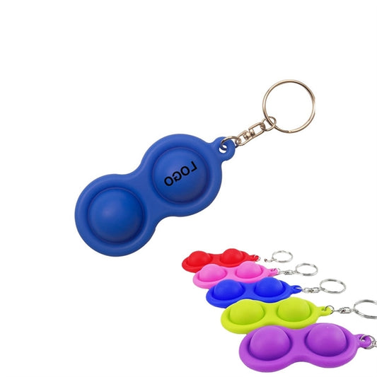 2 Mini Push Pop Bubbles Keychain