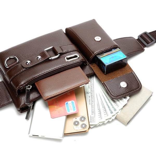 Genuine Leather And Slim With Adjustable Waistband Bag