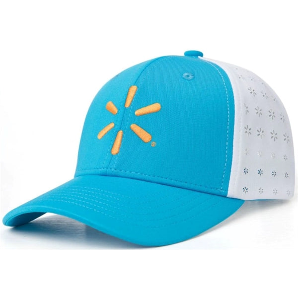 6Panel Structured Halfmoon Buckram Breathable Back Panel Cap