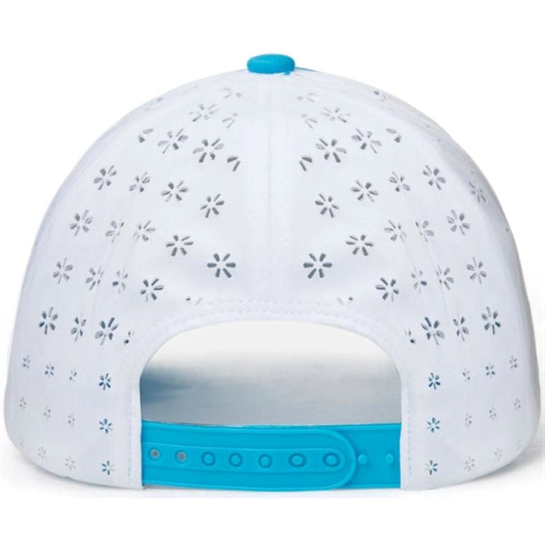 6Panel Structured Halfmoon Buckram Breathable Back Panel Cap
