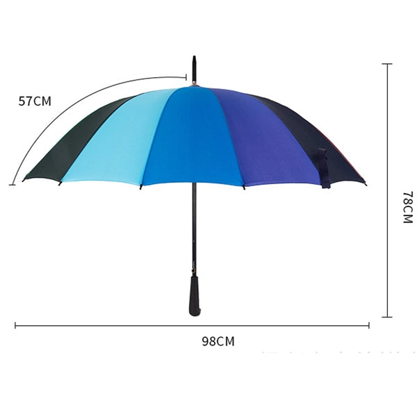 Multicolor Straight Rainbow Umbrella