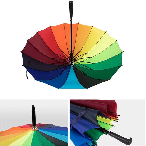 Multicolor Straight Rainbow Umbrella