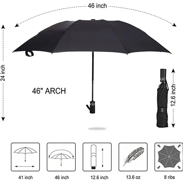 Windproof Travel Invert Umbrella