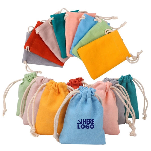 Cotton Gift Drawstring Pouch