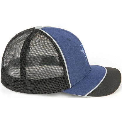 Premium Heathered & Mesh 6-Panel Structured Stretch Fit Cap