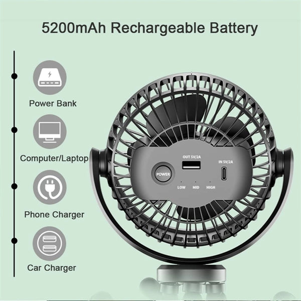 Mini Handheld Stroller Fan