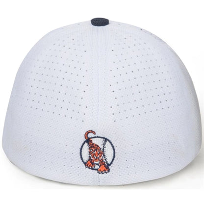 6-Panel Mid Crown Perforated Back 4-Panel Vapor Spandex Cap