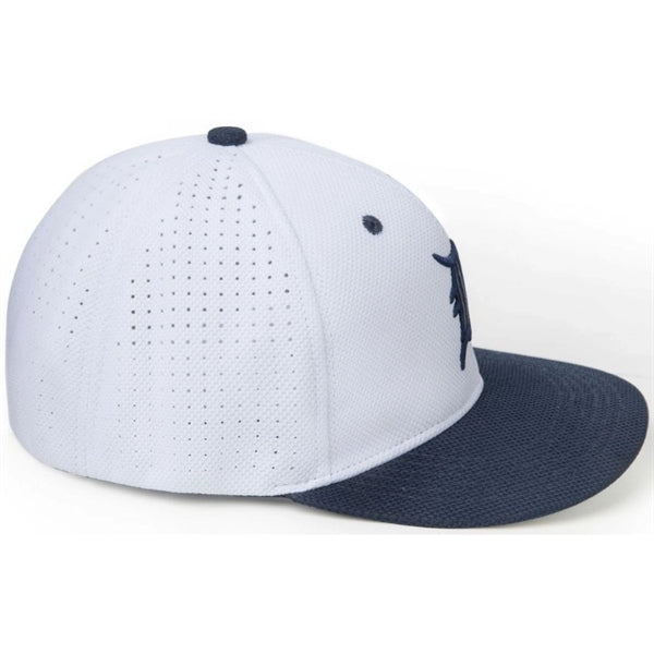 6-Panel Mid Crown Perforated Back 4-Panel Vapor Spandex Cap