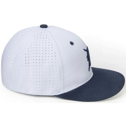 6-Panel Mid Crown Perforated Back 4-Panel Vapor Spandex Cap