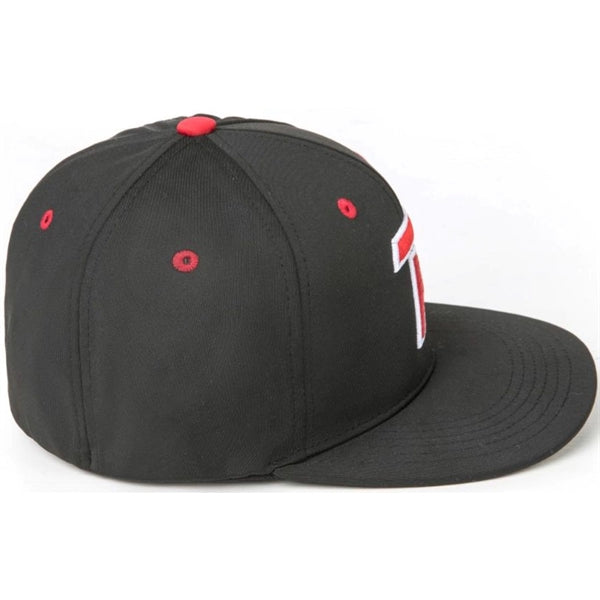 6-Panel Mid Crown Tactel Fabric Spandex Shape Flat Bill Cap