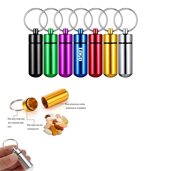 Mini Keychain Aluminum Medicine Holder