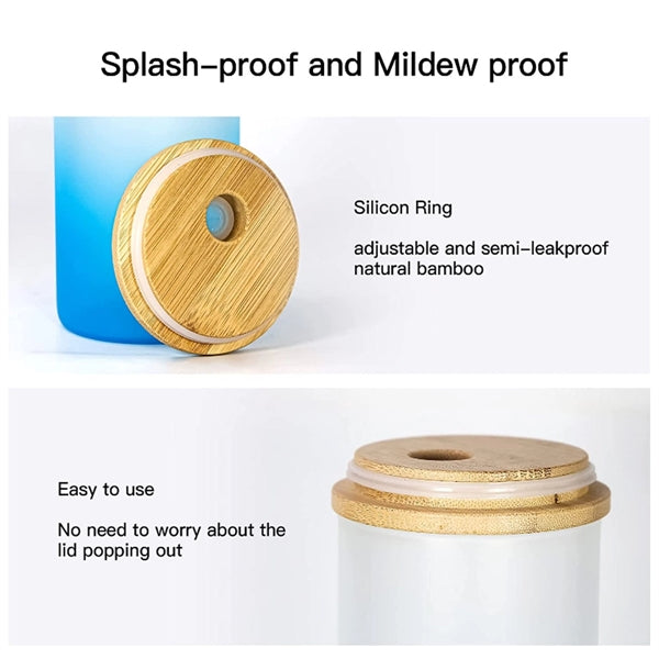 18 OZ with Bamboo Lid and Glass Straw