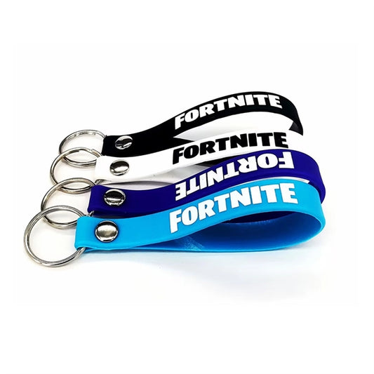 Printed Silicone Wristband with Keychain